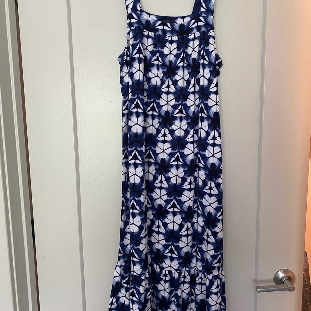 Koolaburra Blue and White Sleeveless Sundress